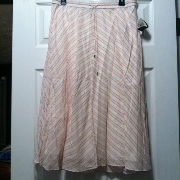 RALPH LAUREN WOMEN'S NEW WHITE 100%COTTON SKIRT SIZE: 6